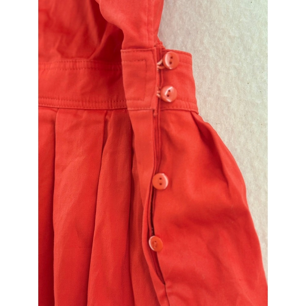 Unbranded - Sun Dress Criss Cross Back Pleated Pockets - Red -‎ Small - Women - Picture 6 of 8